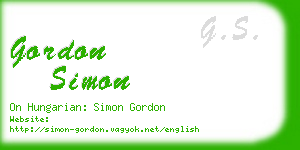 gordon simon business card